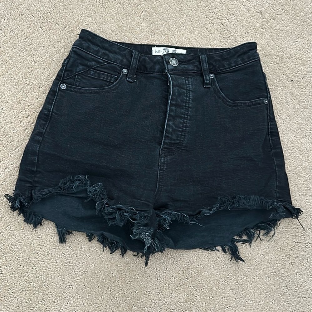 Free People Black High Rise Shorts (size 26)